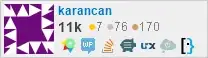 profile for karancan on Stack Exchange, a network of free, community-driven Q&A sites