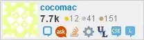 profile for cocomac on Stack Exchange, a network of free, community-driven Q&A sites