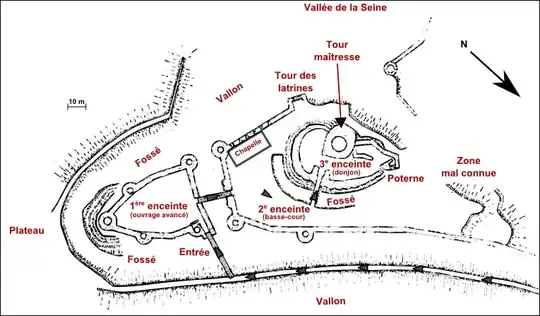 Archeologist Dominique Pitte's rendering of the castle design