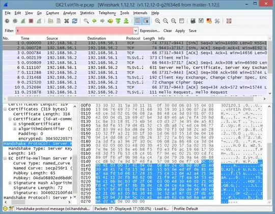 Wireshark display of ServerKeyExchange