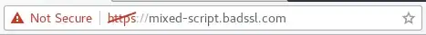 Chrome with a Not Secure warning