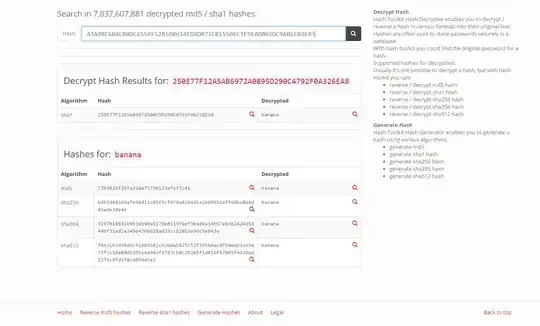 Website decrypts SHA256 and SHA1 Hash?