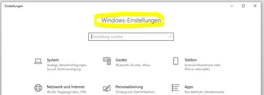 Windows-Einstellungen