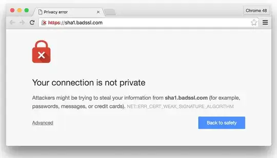 Your connection is not private (Google Chrome screenshot)