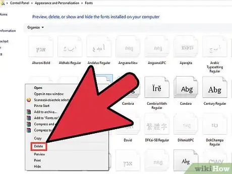Image titled Install Fonts on Windows 7 Step 7