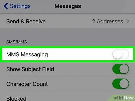 Image titled Disable MMS Messaging on an iPhone Step 3