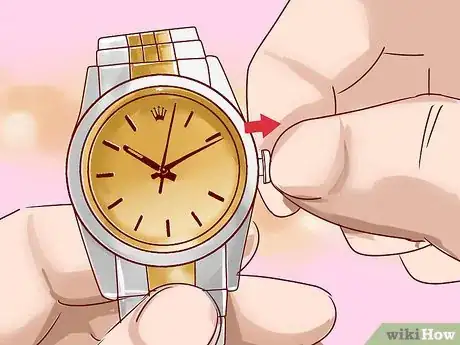 Image titled Adjust the Time on a Rolex Replica Step 2