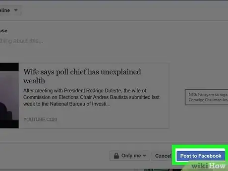 Image titled Post Links on Facebook Step 8