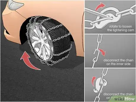 Image titled Install Snow Chains on Tires Step 12