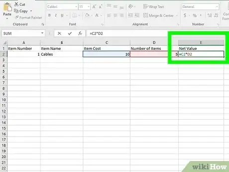 Image titled Create an Inventory List in Excel Step 17