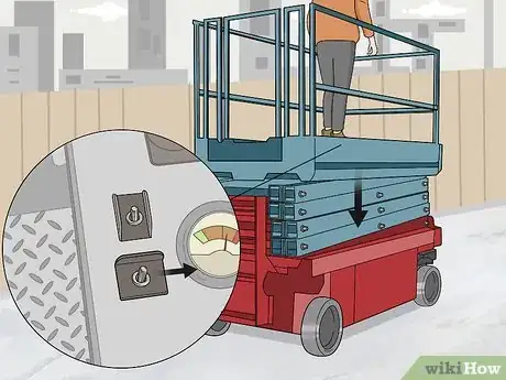 Image titled Operate a Scissor Lift Step 9