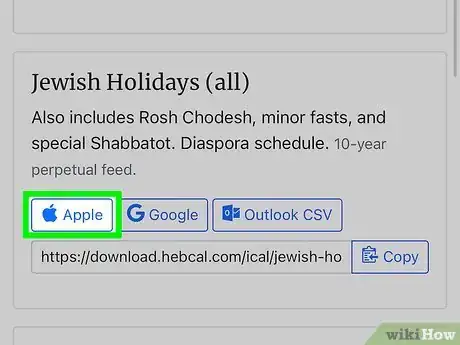 Image titled Add Jewish Holidays to an iPhone's Calendar Step 3