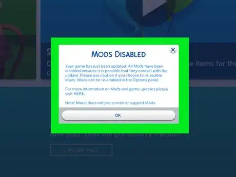 Image titled Sims 4 Mods Disabled Dialogue