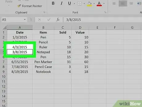 Image titled Switch Cells in Excel Step 4