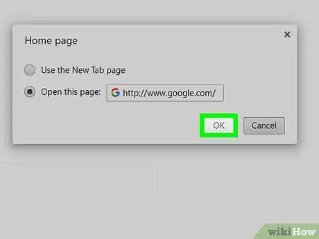 Image titled Set Homepage in Google Chrome Step 8