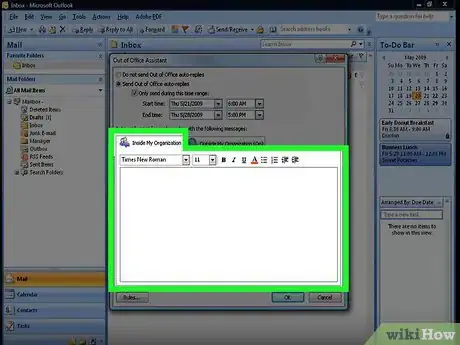 Image titled Set Up Out of Office in Outlook Step 13