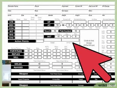 Image titled Fill Out a Character Sheet for Dungeons and Dragons 3.5 Step 1