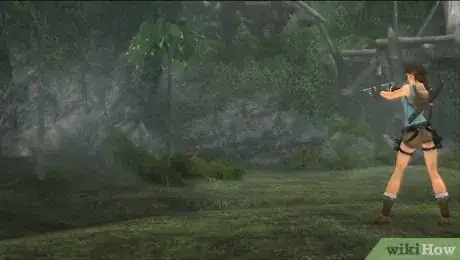 Image titled Defeat the Tyrannosaurus Rex in Tomb Raider Anniversary Step 1