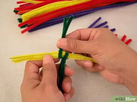 Image titled Make a St Brigid's Cross with Pipe Cleaners Step 4