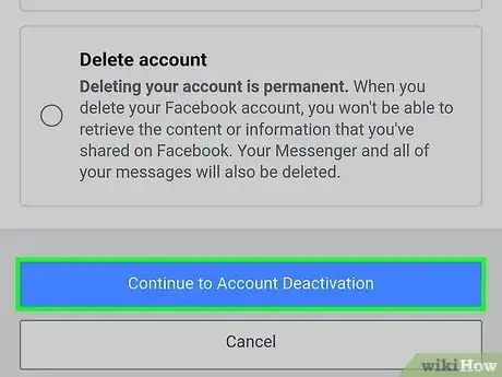 Image titled Deactivate a Facebook Account Step 8