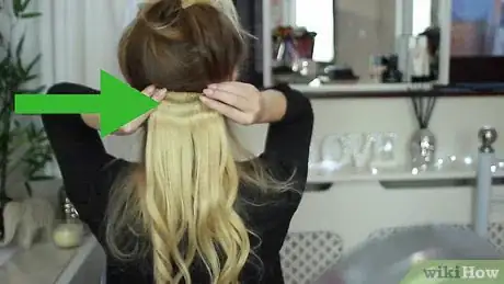 Image titled Create a High Ponytail Using Clip in Hair Extensions Step 2