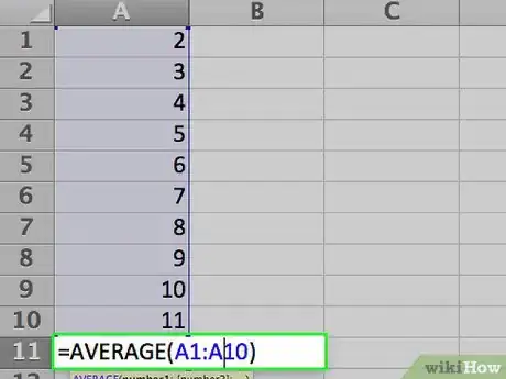 Image titled Calculate Averages in Excel Step 2