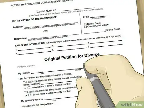 Image titled File for Divorce in Texas Without a Lawyer Step 6