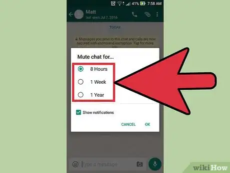 Image titled Mute a Chat on WhatsApp Step 12