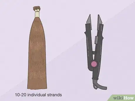 Image titled Apply Keratin Hair Extensions Step 1