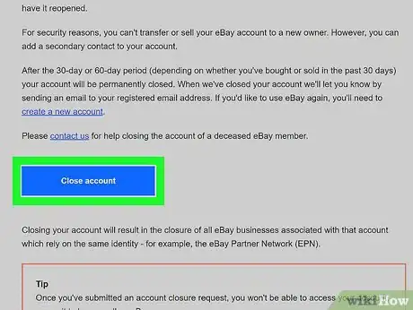 Image titled Delete an eBay Account Step 6