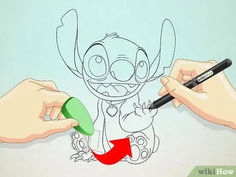 Image titled Draw Stitch from Lilo and Stitch Step 6