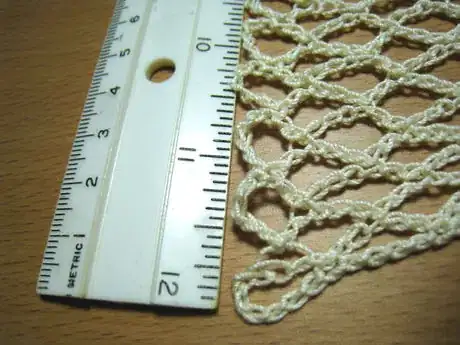 Image titled Count the loops and measure the fabric.