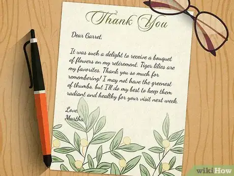 Image titled Write a Thank You Letter for Retirement Gifts Step 1