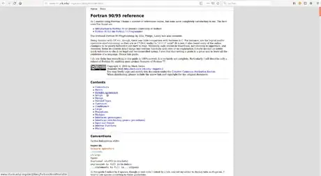 Image titled Fortran reference website screenshot.png