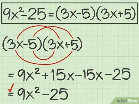 Image titled Factor the Difference of Two Perfect Squares Step 8