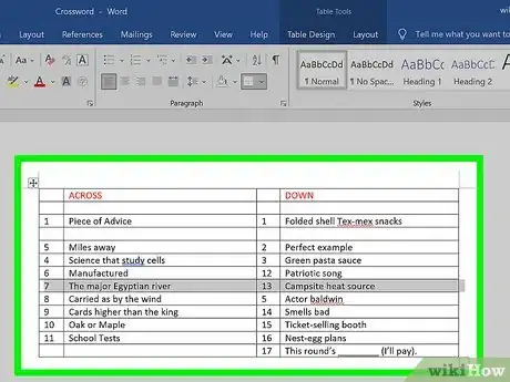 Image titled Make a Crossword Puzzle in Microsoft Word Step 6