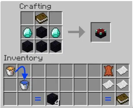 Image titled Make an Enchantment Table in Minecraft Full Recipe 1.png