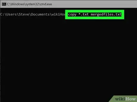Image titled Merge Text (.Txt) Files in Command Prompt Step 5