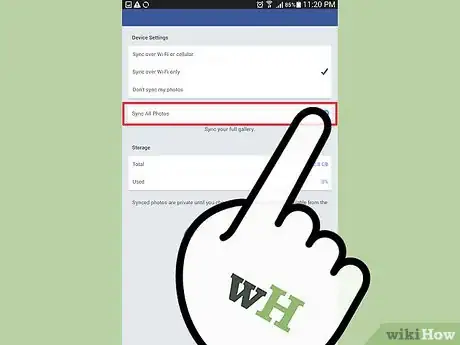 Image titled Sync Photos from Your Mobile to Facebook Step 9