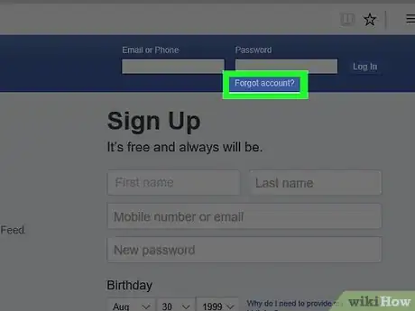 Image titled Reset Your Facebook Password When You Have Forgotten It Step 2