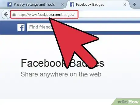 Image titled Get a Facebook Badge Step 2