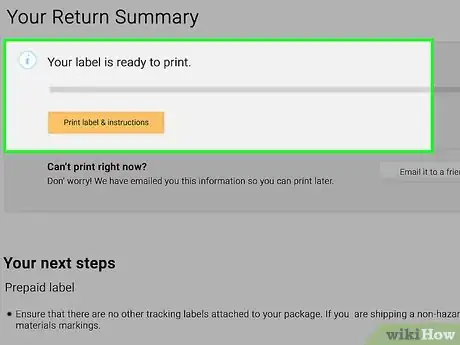 Image titled Print an Amazon Return Label Step 10