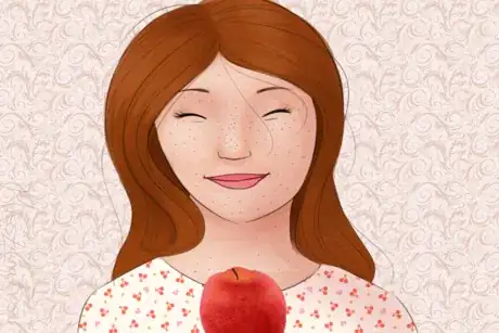 Image titled Red Haired Girl with Apple.png