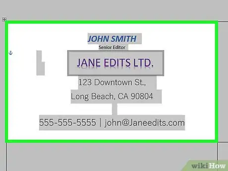 Image titled Make Business Cards in Microsoft Word Step 22