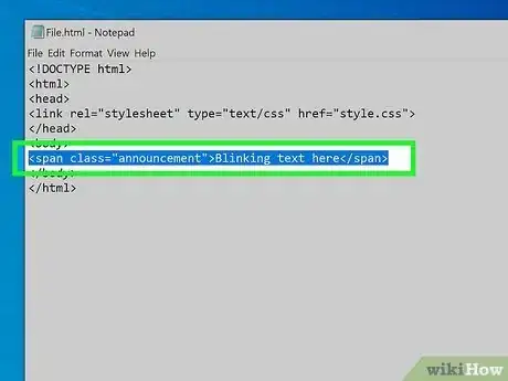Image titled Make Text Blink in HTML Step 8