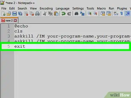 Image titled Close Multiple PC Programs with a Batch File Step 6