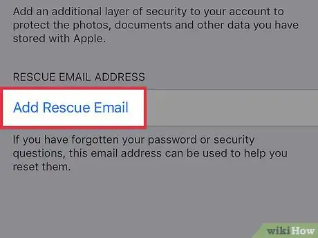 Image titled Add a Rescue Email Address for an Apple ID on an iPhone Step 5