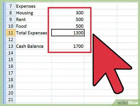 Image titled Create a Budget Spreadsheet Step 9