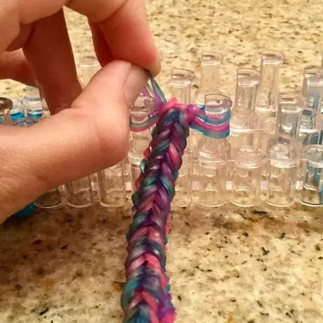 Image titled Make a multicolored Double band Fishtail Loom Bracelet