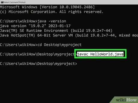 Image titled Compile & Run Java Program Using Command Prompt Step 5